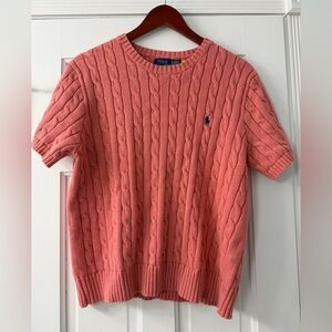 Ralph Lauren Pink Cable Knit Sweater
